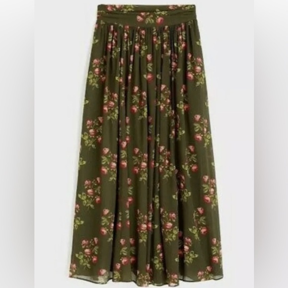 Jcrew Floral Navy Maxi Skirt in size 00 - Picture 8 of 8
